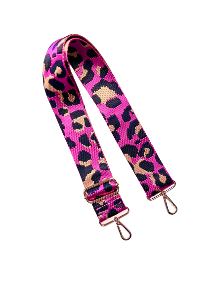 Leopard Cheetah Guitar Purse Strap - 10 Colors available