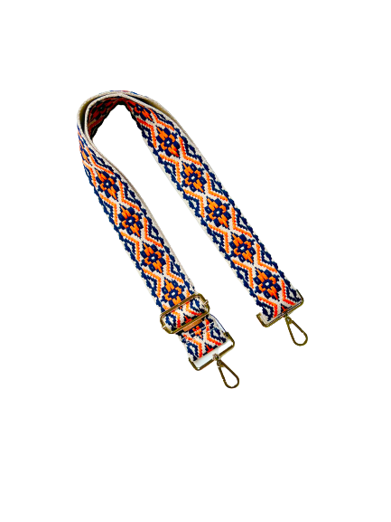 Aztec Diamond Guitar Purse Strap - 9 Colors Available