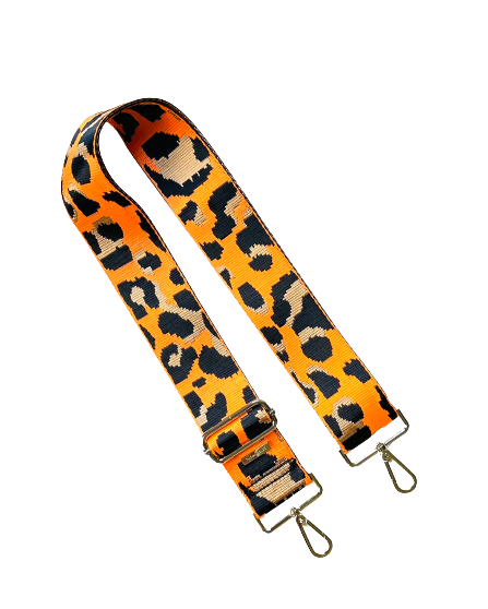 Leopard Cheetah Guitar Purse Strap - 10 Colors available