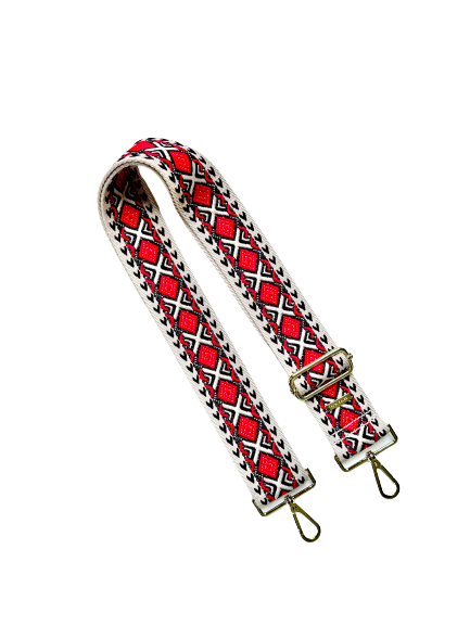 Aztec Diamond Guitar Purse Strap - 9 Colors Available