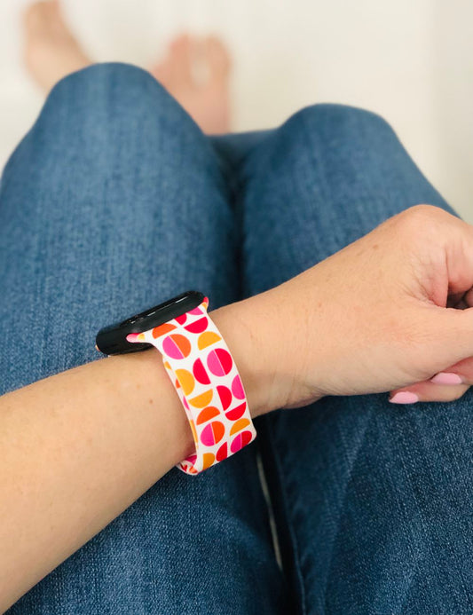 Pink and Orange Retro Apple Watch Band